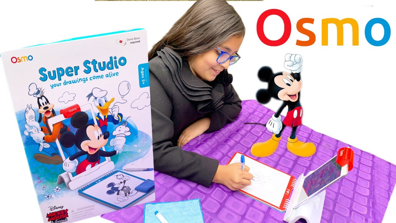 Osmo - Super Studio Disney Mickey Mouse & Friends Starter Kit - Age 6-12 -  Learn Disney Drawings, 100+ Cartoon Drawings, Erasable Drawing Board,  Sketchbook, Drawing Pad, Art Sets, STEM Educational Toy 