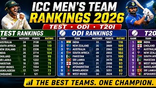 ICC Men s Team Rankings 2026 Test ODI T20I Top 10 Teams Latest ICC Rankings