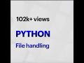complete python file handling in one video
