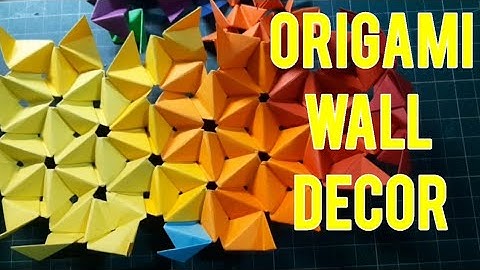 Diwali Special #Origami Hexagon/ #Pyramid Design | Origami wall mount- 1