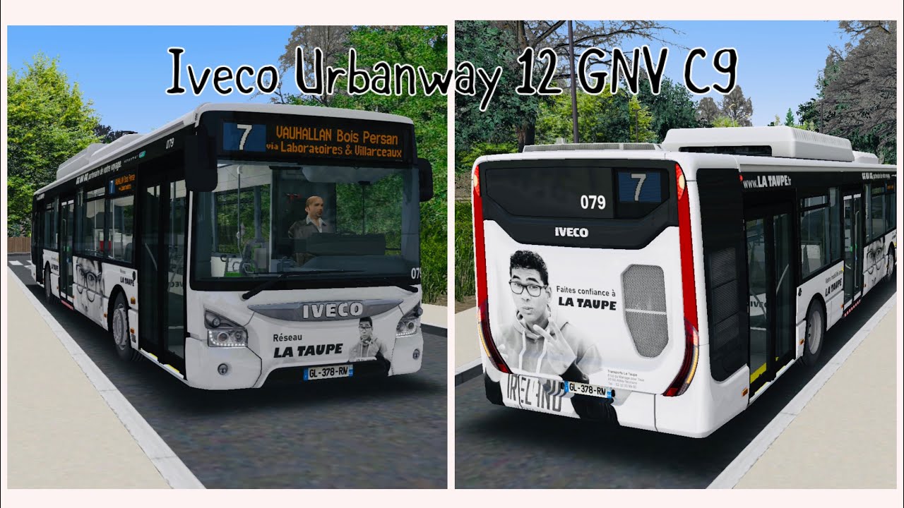 OMSI 2 - Iveco Urbanway 12 CNG C9 - Nouvelle livrée La Taupe - Grand Paris-Moulon