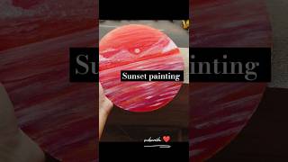 Sunsets are beautiful ✨ #sunset painting #acrylicpainting #rang