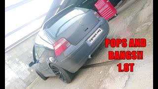 GOLF MK4 GTI 1.8T POPS AND BANGS EXHAUST SOUND!!