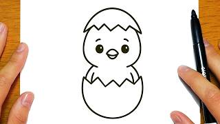 COMMENT DESSINER UN POUSSIN MIGNON | Dessins faciles