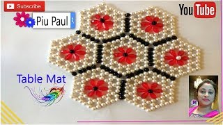 DIY Table Mat, How To Make Table Mat Using Beads