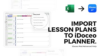 How to import lesson plans from Excel to class diary in iDoceo 6 teacher planner iPad app? screenshot 5