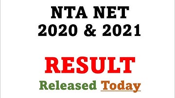 NTA UGC NET result released || NET 2020 & 2021