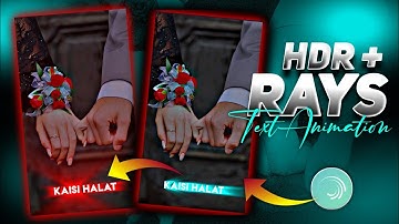 Alight Motion video editing || HDR CC Text Rays Effect video Editing Alight Motion || Vinit Sah