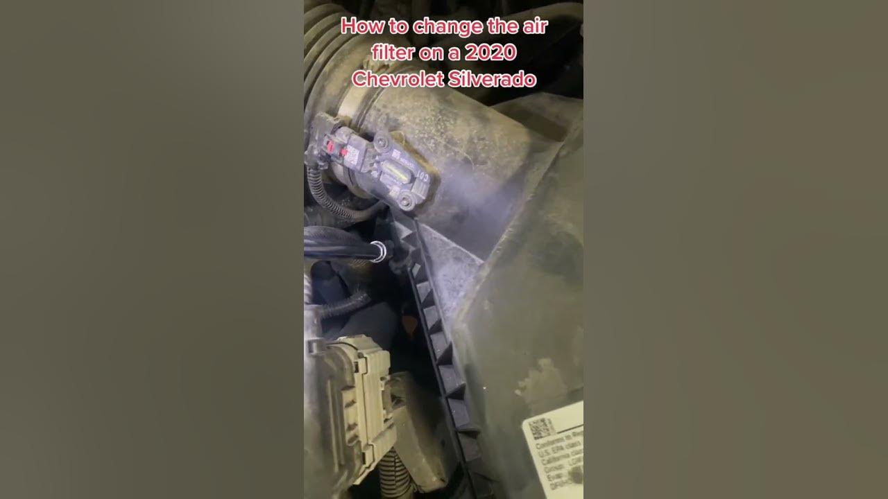 How to change the engine air filter on a 2020 Chevy Silverado with a 5