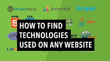 How to find Technologies used on any website