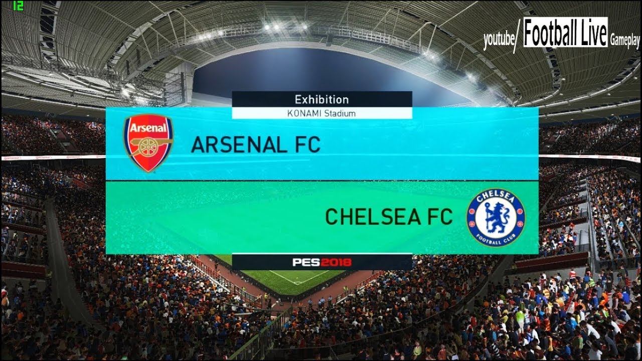 PES 2018, CHELSEA FC vs ARSENAL, LONDON Derby Full Match