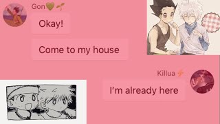 Gon And Killua Has A Sleepoverhunter X Hunter Texting Story Video