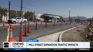 Lane changes and closures on Mill Street