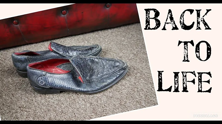 Reviving Flattened Oliver Sweeney Snake Skin Dress Shoes - Saved From The Trash
