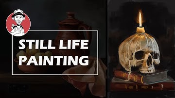 Apples and skulls will make you a better artist - still life digital painting
