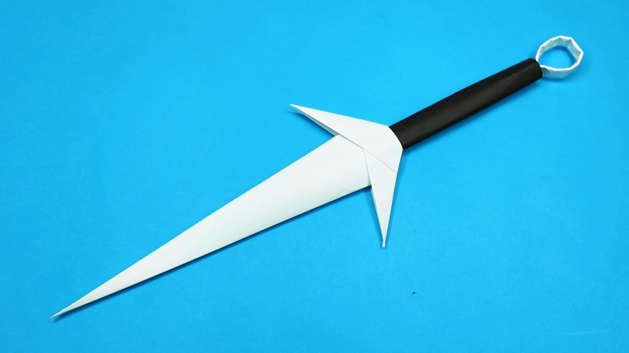 How To Make a Paper Kunai🥷🏻⚔️Easy Origami #origami #ninja  #kunaiknife #paperkunai #naruto