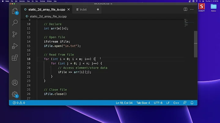 C++ 2D Array File I/O