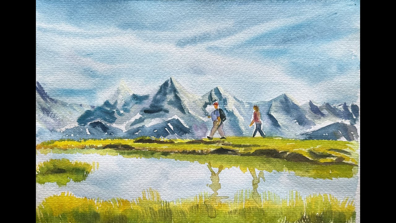 N804 水彩风景Watercolor Landscape 수채화풍경- YouTube
