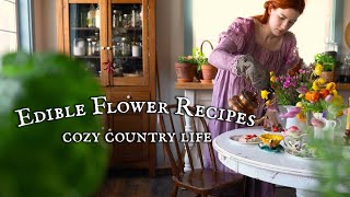 Ep. 12 | Painted Bread and Foraged Floral Compound Butter 🪻 Country Life, Cozy Cooking, ASMR