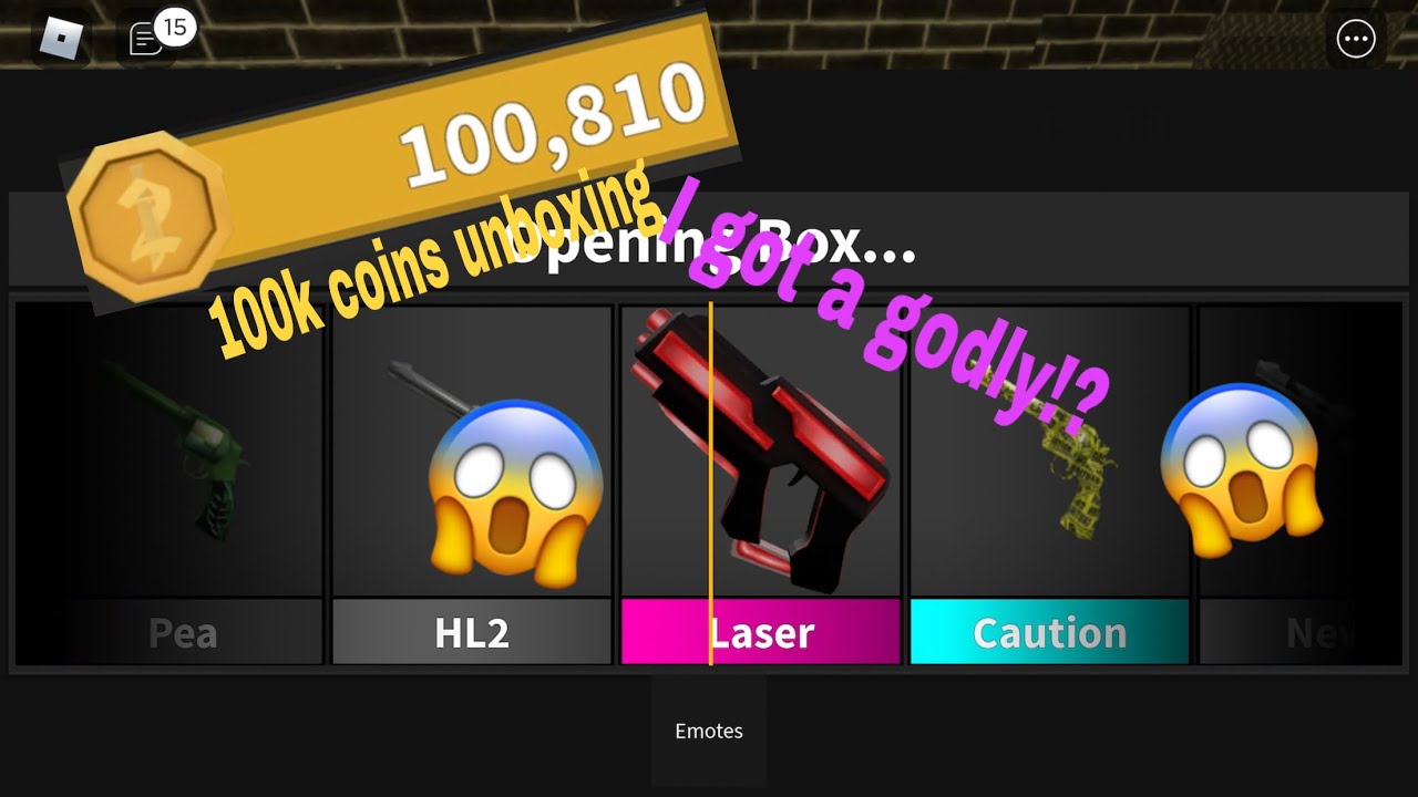 Mm2 100k coins unboxing! I got a godly? YouTube