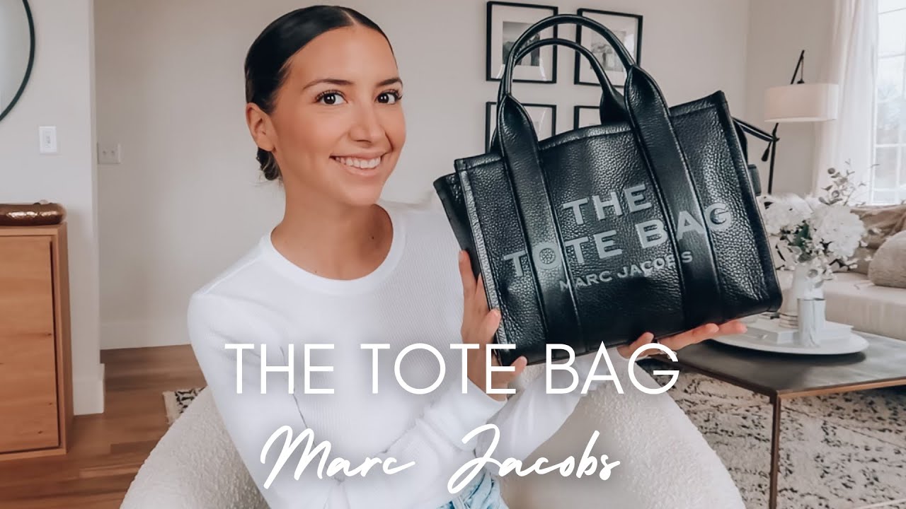 Review + What Fits + Pros & Cons the Marc Jacobs the Tote Small in Twine +  Comparison with the Mini 