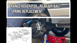 Range Rover P38  rear Air Bags/Spring replacement. See why they are easier than springs!