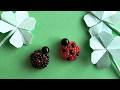 ビーズのてんとう虫の作り方🐞 How to make a beaded ladybug.