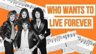 Queen - Who Wants To Live Forever (Live) | Guitar Tab With On-Screen Cover