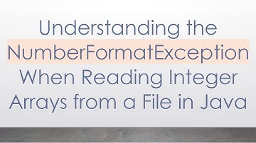 Understanding the NumberFormatException When Reading Integer Arrays from a File in Java
