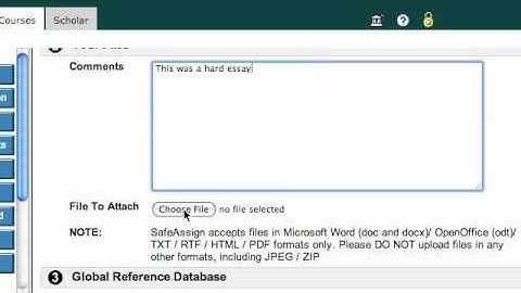 Blackboard: SafeAssign Upload