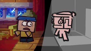 Minecraft Golem Cartoon Storyboard vs Animation @cas