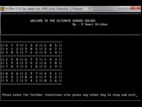 c program for solving sudoku puzzles - YouTube