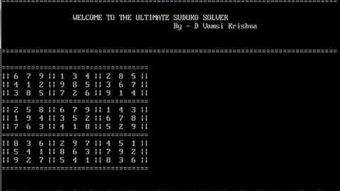 c program for solving sudoku puzzles
