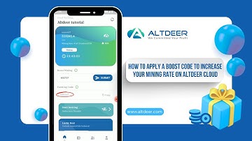 How to Apply a Boost Code to Increase Your Mining Rate on Altdeer Cloud  | Step-by-Step Guide
