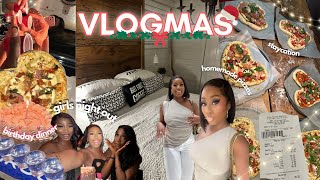 VLOGMAS DAY 3| WE HAD A TIMEEE! GIRLS NIGHT IN + CLUBBING + HOT PILATES + BDAY WEEKEND+ HEART PIZZAS