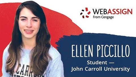 WebAssign Student Testimonial: Ellen Piccillo