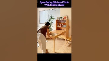 Space Saving Sideboard Table With Folding Chairs #furniture #diningtabledesign