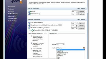 cFosSpeed 6.60 - How to adjust the Medium/Protocol for your Internet connection