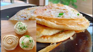 千層手抓饼 | 基础款 学会一种秒变N种不同口味 Recipe for the China's Most Popular Pancakes