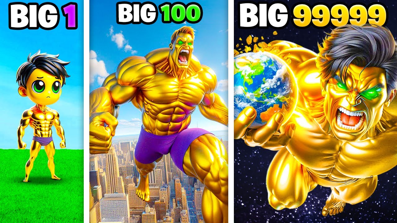 Smallest To BIGGEST GOLD HULK In GTA 5!