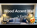 Wood trim accent wall  cheap and easy  diy