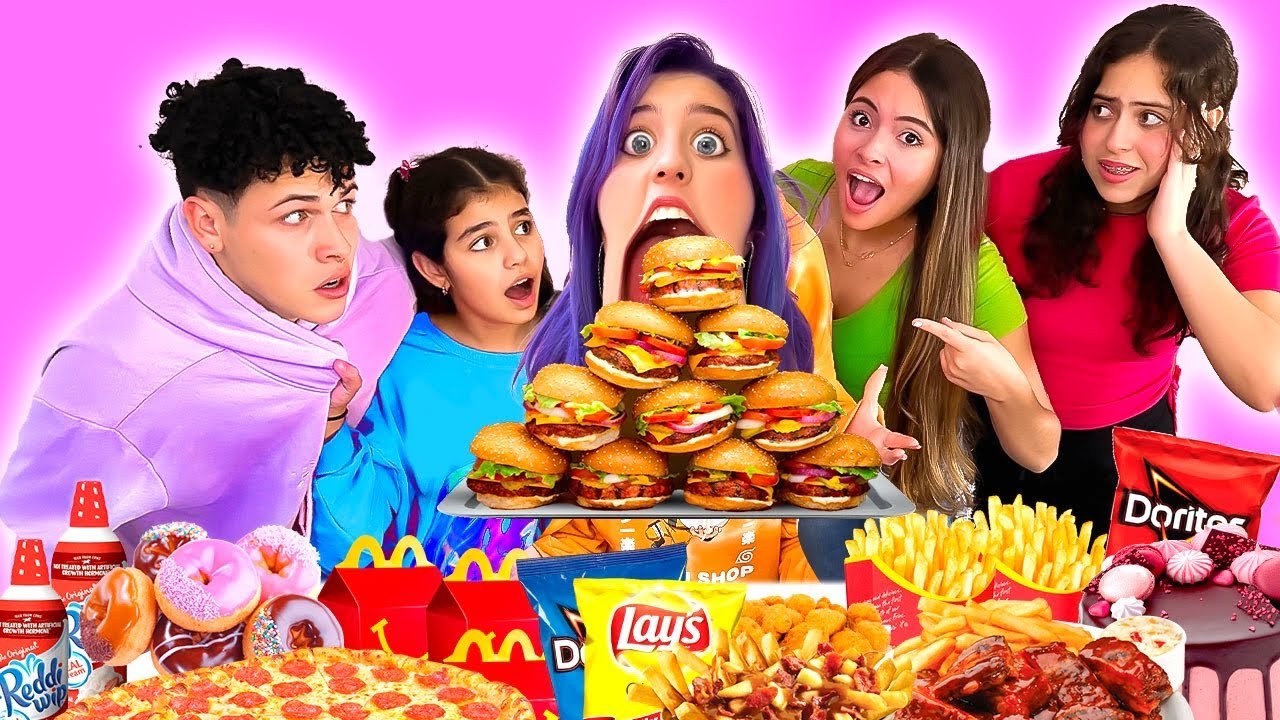100.000 CALORIAS EN 24 HORAS🍔| Leyla Star💫