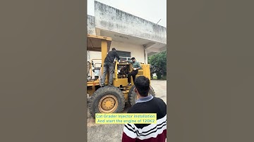Engine start Cat HEUI Injector repair and install C7 engine of Motor grader 120K2 #cat #heui #grader