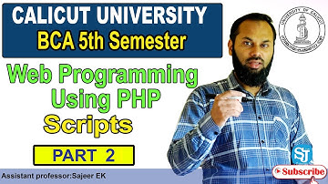 Calicut University Fifth Semester BSc CS / BCA  Web Programming Using PHP | University Of Calicut