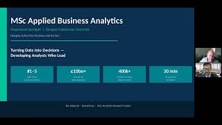 MSc Applied Business Analytics Information Session - April 2026