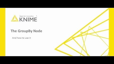 Group By Node in Knime