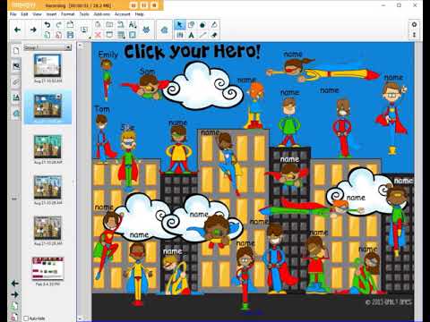 Super Hero Smart Board Attendance Option A