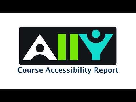 Ally Course Accessibility Report Tutorial
