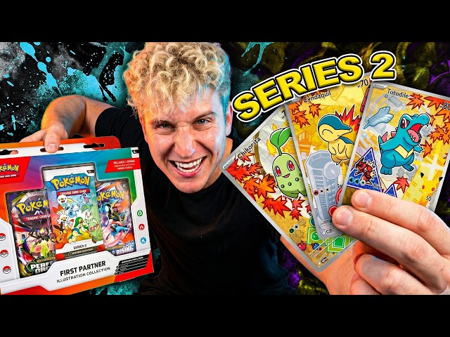 2 pokemon cards  NEW REVEAL  Series 2 of the First Partner Illustration Collection  has now been revealed!  The second series will feature the Starter Pokemon  from Johto, Unova, and Galar  It