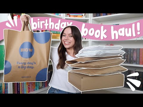 HUGE birthday book unboxing!! 📚📦 [book haul]